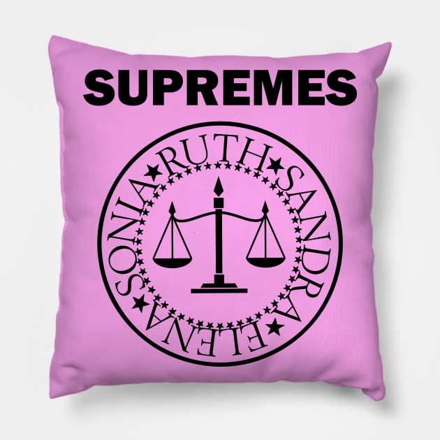 SUPREMES FEMALE SUPREME COURT JUSTICES Pillow by YellowDogTees