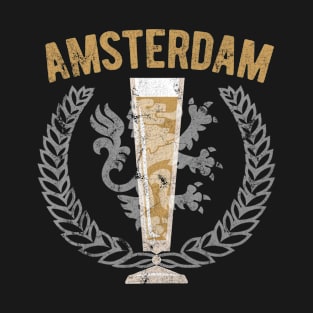 Amsterdam Beer Lovers Gift Holland Pilsner Glass T-Shirt