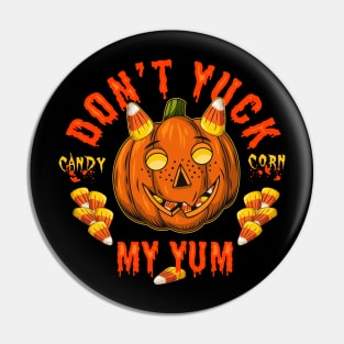 Halloween pumpkin with candy corns Pin