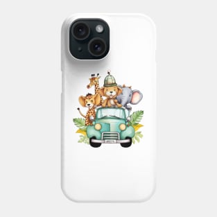 Watercolor Baby Animal Safari #3 Phone Case