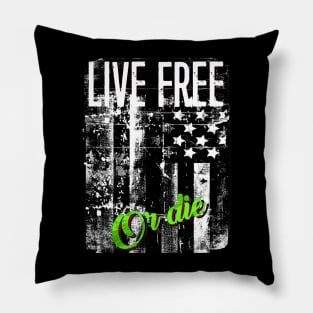 LIVE FREE OR DIE AMERICAN FLAG #3 Pillow