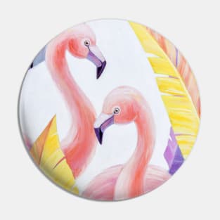 Flamingos in Love. Floral Mood Edit Pin