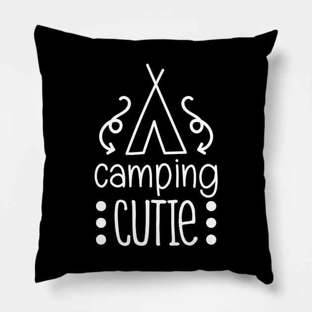 Camping Cutie Pillow by ThrivingTees