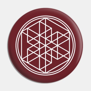 Multi-Dimensional Cube - Awesome Sacred Geometry Design Pin