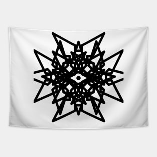 Fractal Ninja Star Tapestry