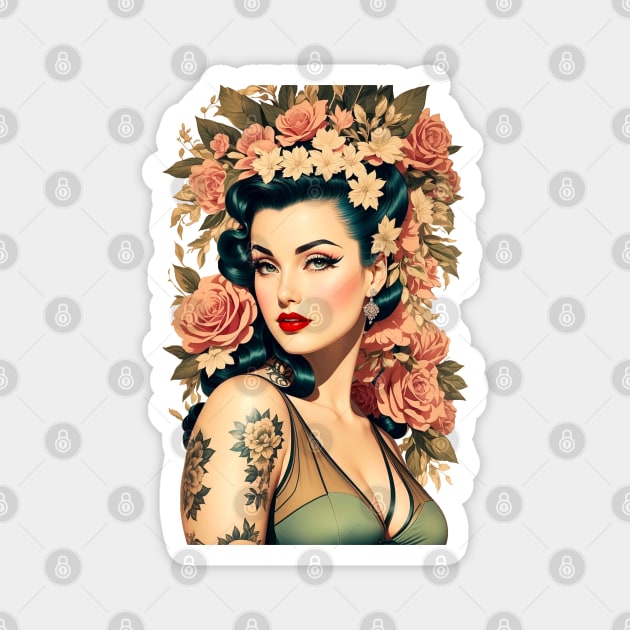 Vintage 1950s Pin Up Girl Tattoo Vintage Pin Up Girls TeePublic