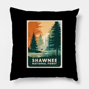 Shawnee National Forest Abstract Watercolor Poster Pillow