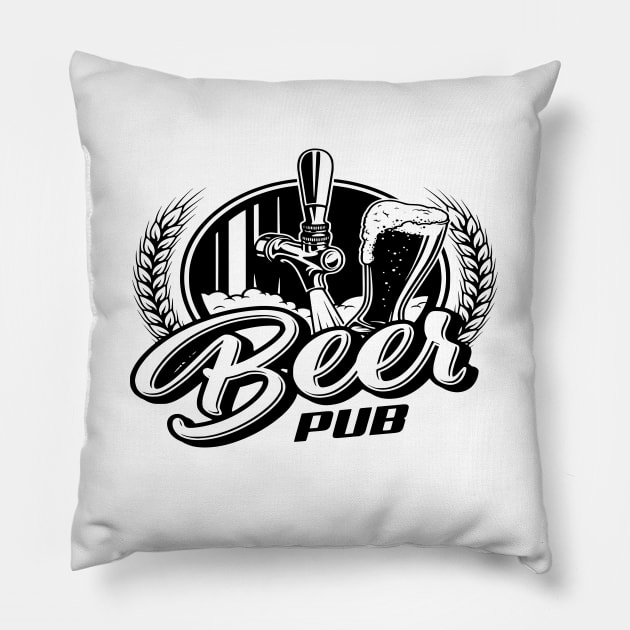 BEER Pillow by NomesInk