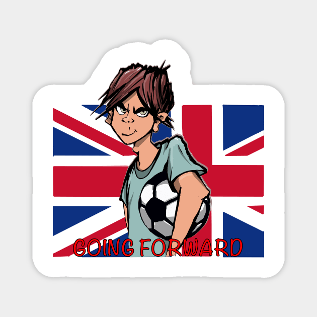 British football soccer going forward Magnet by Coop Art