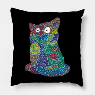 Patchwork Cat Pillow