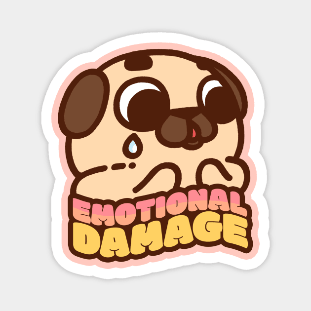 Emotional Damage Puglie Magnet by Puglie Pug 