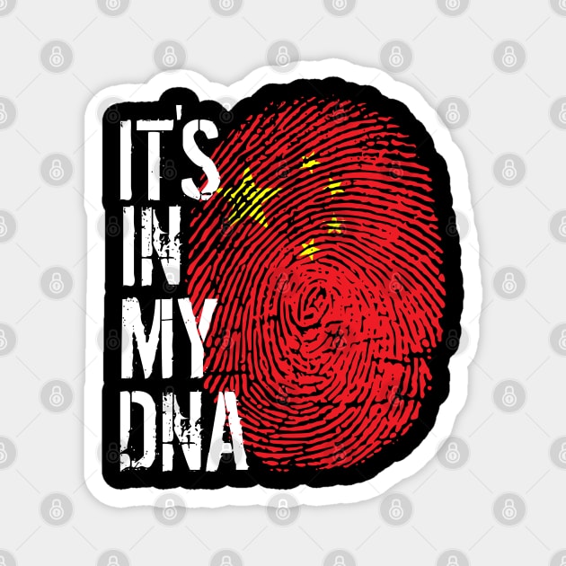 China Flag Fingerprint My Story DNA Chinese Magnet by Your Culture & Merch