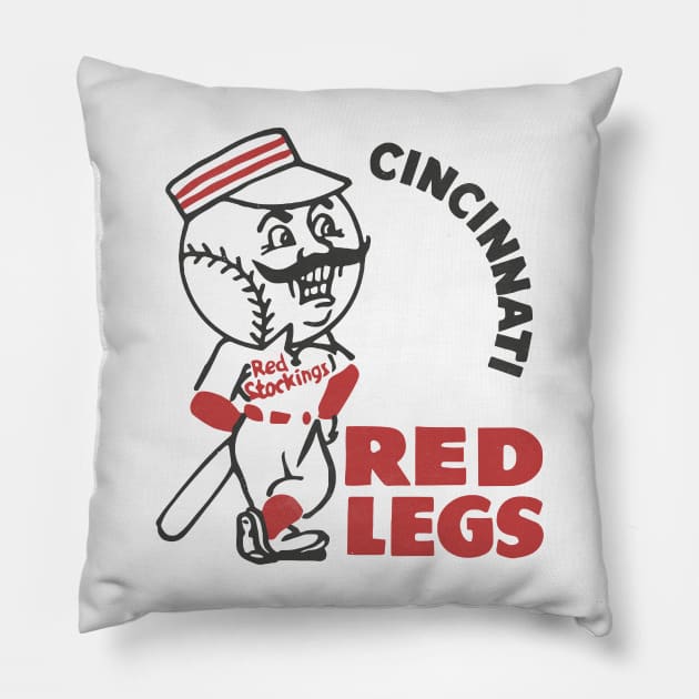 Cincinnati Red Legs Pillow by DrumRollDesigns