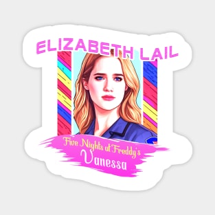 five nights at freddy's movie 2023 Elizabeth Lail as Vanessa graphic design Magnet