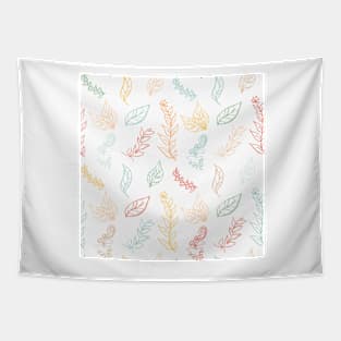 Seamless colorful pattern with leaves in vintage style. Tapestry