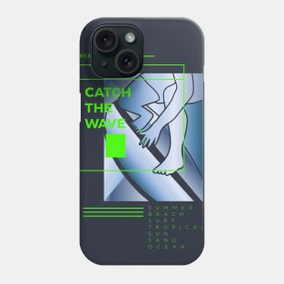 Tropical surfing beach Paradise typography Phone Case