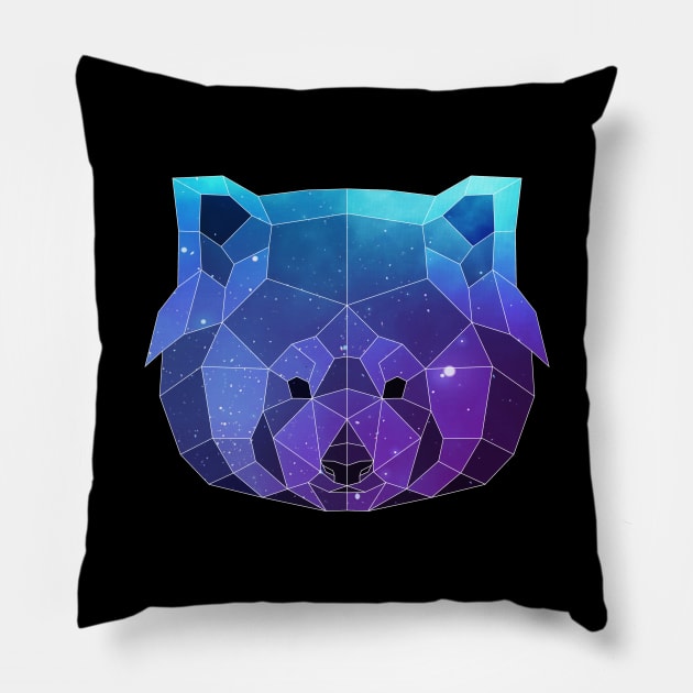 Galaxy Red Panda Pillow by Jay Diloy