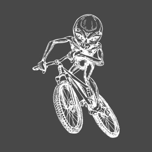 SEEMBO Alien Cycling Bicycle Bicycling Biker Biking Riding Bike T-Shirt