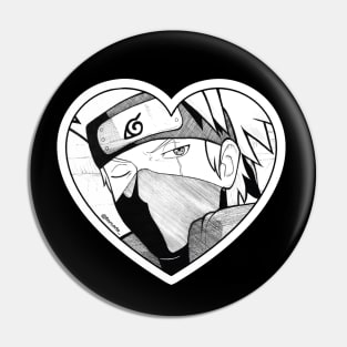 Kakashi Heart Pin