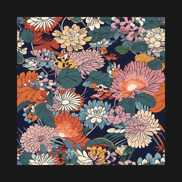Colorful flower mix pattern by LittleNippon
