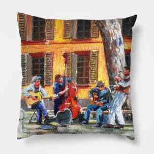 French Jazz Musicians Pillow