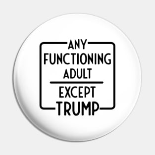 Any Functioning Adult 2024 Election Pin