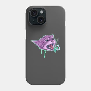 Here Kitty Kitty in Purple Phone Case