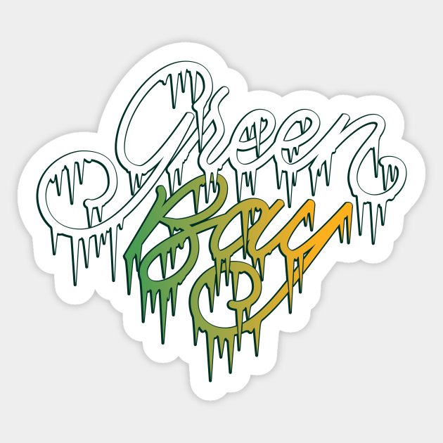 Green Bay Icicle Lettering Green Bay Sticker Teepublic