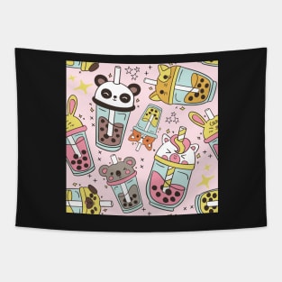 Kawaii Boba Tea Tapestry