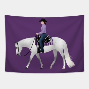 Gray Western Pleasure Horse - Equine Rampaige Tapestry