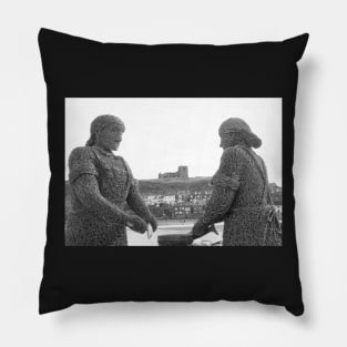 Working under Whitby abbey Pillow
