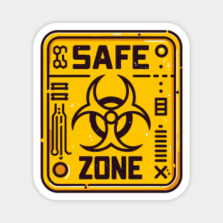 Biohazard Safe zone Sign Magnet