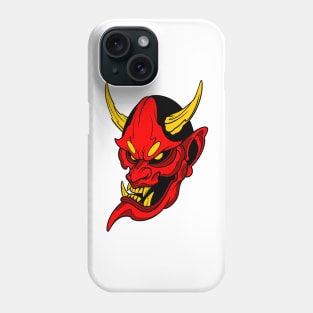 creepy demon oni mask Phone Case