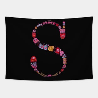 Folksy Letter S Tapestry