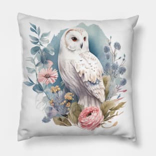 Owl Floral Pillow