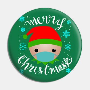 MERRY CHRISTMASK - Elf design Pin