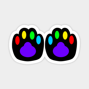 Rainbow paw prints Magnet