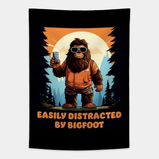 Easily Distracted By Bigfoot Tapestry