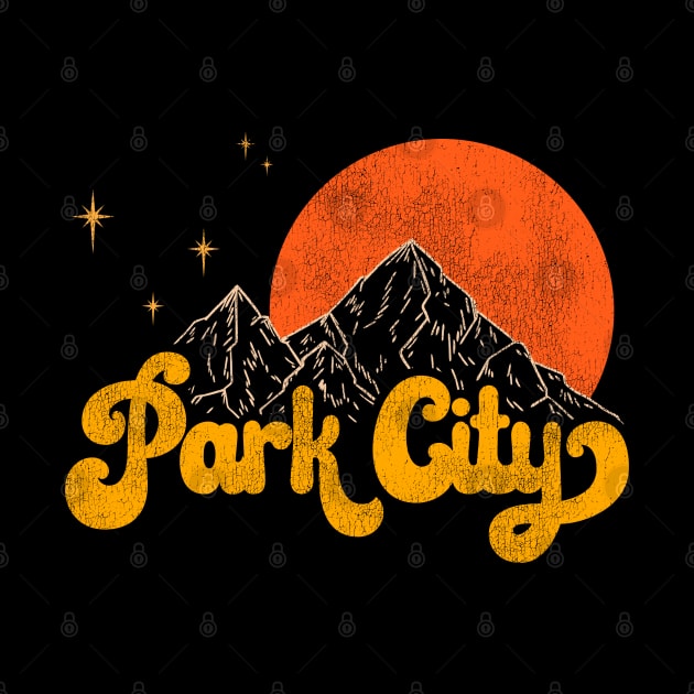 Vintage Park City Utah Mid Century Distressed Aesthetic by darklordpug