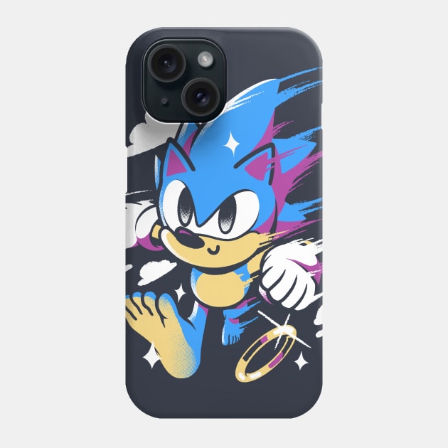 Barefoot Hedgehog Phone Case by Ilustrata