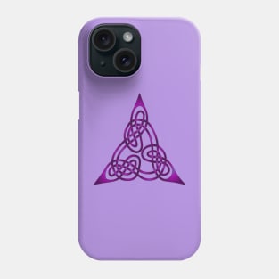 Triangle Knot With Doubled Threads Purple Phone Case