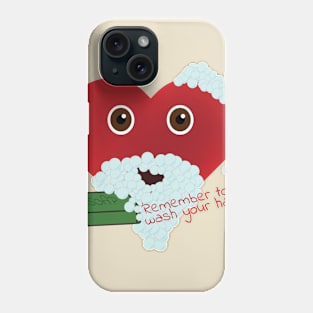 Masked Heart - Remember to wash your hands Phone Case