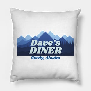 Dave's Diner Dave the Cook The Brick Northern Exposure Cicely Alaska Pillow