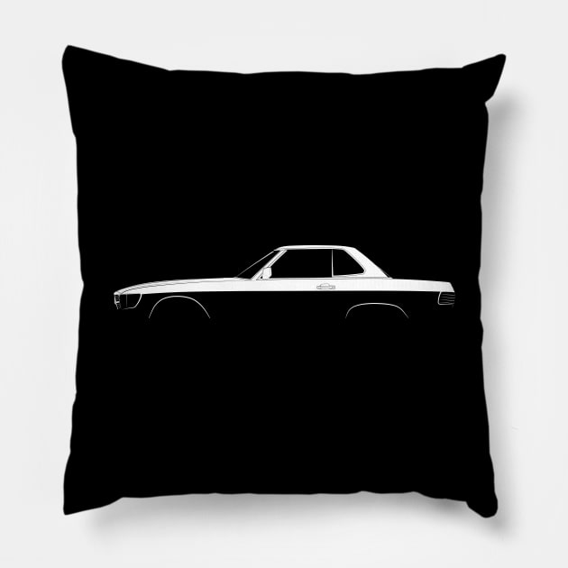 Mercedes-Benz SL Hardtop (R107) Silhouette Pillow by Car-Silhouettes