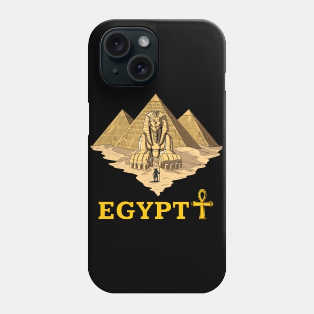 Egyptian Pyramids Sphinx Phone Case by underheaven