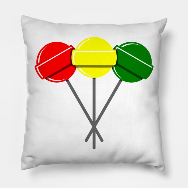 Lollipop Stop Light Pillow by meganther0se