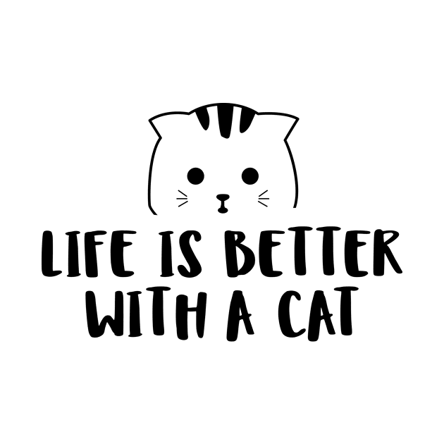 Lie if Better with a Cat - Black by quotysalad