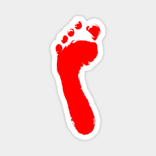 Red footprint Magnet