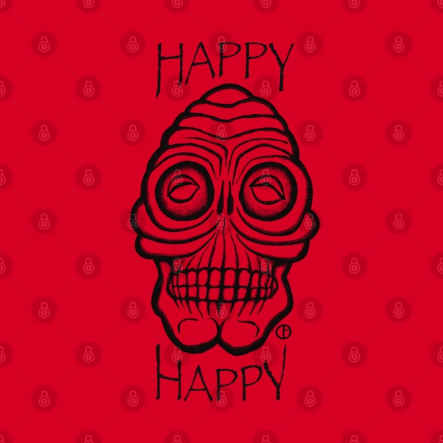 Happy Skull by Art from the Blue Room