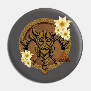 The fearless viking with Helmet with horns. Pin